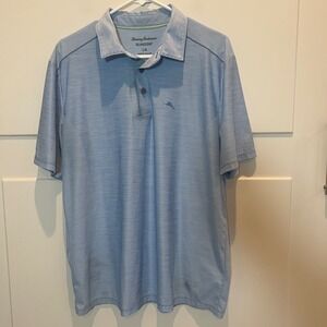 Tommy Bahama IslandZone Polo Shirt Men's Large‎ L/G Large Blue Performance Golf